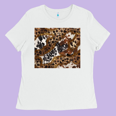 Leopard And Cowhides Ladies Tee Designed By Barkaloodesign