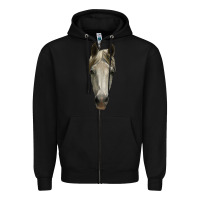Black horse head Zipper Hoodie - RanaPortraitStore
