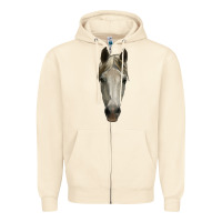 Sandshell horse head Zipper Hoodie - RanaPortraitStore