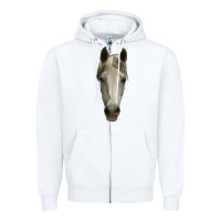 White horse head Zipper Hoodie - RanaPortraitStore