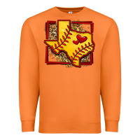 Carrot leopard softball texas map Premium Sweatshirt - Jasminsmagicworld