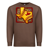 Chestnut leopard softball texas map Premium Sweatshirt - Jasminsmagicworld