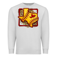 Dove Grey leopard softball texas map Premium Sweatshirt - Jasminsmagicworld
