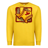 Lemon leopard softball texas map Premium Sweatshirt - Jasminsmagicworld