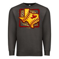 Smoke leopard softball texas map Premium Sweatshirt - Jasminsmagicworld