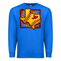 True Royal leopard softball texas map Premium Sweatshirt - Jasminsmagicworld