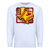 White leopard softball texas map Premium Sweatshirt - Jasminsmagicworld