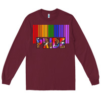 Burgundy barcode pride Long Sleeve Tee - texasbilliewilder