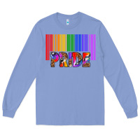 Colony Blue barcode pride Long Sleeve Tee - texasbilliewilder