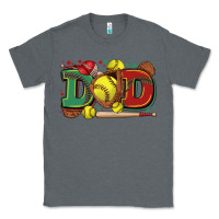 Charcoal Heather dad softball Classic Tee - Zillion Design Studio
