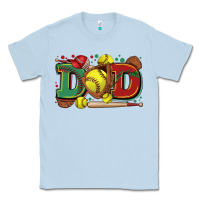 Dusty Blue dad softball Classic Tee - Zillion Design Studio
