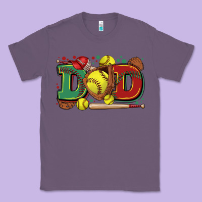 Dad Softball Classic Tee Designed By Zillion Design Studio