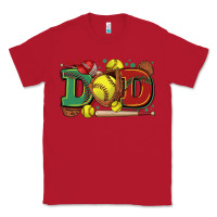 Red dad softball Classic Tee - Zillion Design Studio