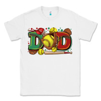 White dad softball Classic Tee - Zillion Design Studio