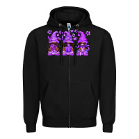 Black Domestic Violence Warrior Afro Gnomes Zipper Hoodie - texasbilliewilder