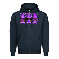 Navy Domestic Violence Warrior Afro Gnomes Zipper Hoodie - texasbilliewilder
