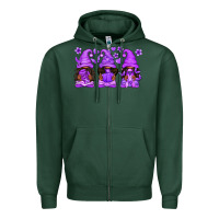 Sports Green Domestic Violence Warrior Afro Gnomes Zipper Hoodie - texasbilliewilder