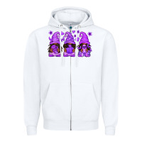 White Domestic Violence Warrior Afro Gnomes Zipper Hoodie - texasbilliewilder