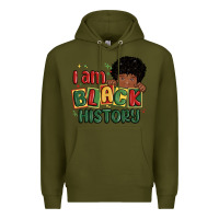 Army Green i am black history black boy Premium Hoodie - MaliasSmallBusiness