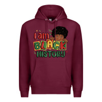 Burgundy i am black history black boy Premium Hoodie - MaliasSmallBusiness