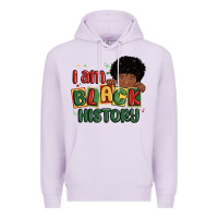 Lilac i am black history black boy Premium Hoodie - MaliasSmallBusiness