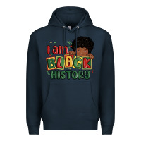 Navy i am black history black boy Premium Hoodie - MaliasSmallBusiness