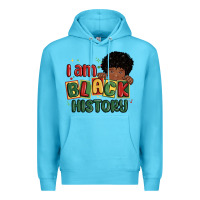 Ocean Blue i am black history black boy Premium Hoodie - MaliasSmallBusiness