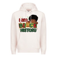 Pale Pink i am black history black boy Premium Hoodie - MaliasSmallBusiness