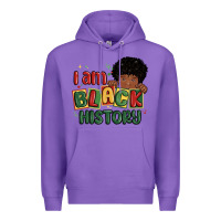 Purple i am black history black boy Premium Hoodie - MaliasSmallBusiness