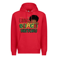 Red i am black history black boy Premium Hoodie - MaliasSmallBusiness