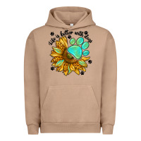 Pigment Burro life is better with dogs Urban Hoodie - NancyCooperArtShop