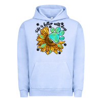 Pigment Grape Ice life is better with dogs Urban Hoodie - NancyCooperArtShop