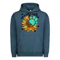 Pigment Midnight Navy life is better with dogs Urban Hoodie - NancyCooperArtShop
