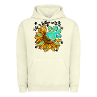 Pigment Pistachio life is better with dogs Urban Hoodie - NancyCooperArtShop