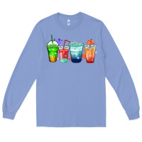 Colony Blue tea junkie coffee cups Long Sleeve Tee - Zillion Design Studio