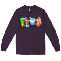 Plum tea junkie coffee cups Long Sleeve Tee - Zillion Design Studio