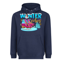 Navy winter vibes Heavyweight Hoodie - BundleAndBundleShop