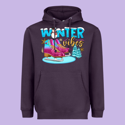 Winter Vibes Heavyweight Hoodie Designed By Bundleandbundleshop
