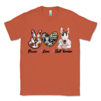 Copper peace love bull terrier Classic Tee - RanaPortraitStore