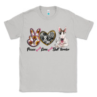 Moon Dust peace love bull terrier Classic Tee - RanaPortraitStore