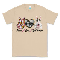 Mushroom peace love bull terrier Classic Tee - RanaPortraitStore