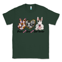 Sports Green peace love bull terrier Classic Tee - RanaPortraitStore