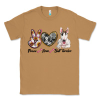 Toasted Coconut peace love bull terrier Classic Tee - RanaPortraitStore