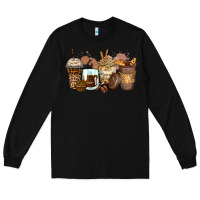 Black leopard coffee cups Long Sleeve Tee - Zillion Design Studio