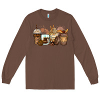 Chestnut leopard coffee cups Long Sleeve Tee - Zillion Design Studio