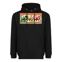 Black ho ho ho Heavyweight Hoodie - BundleAndBundleShop