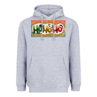 Heather Grey ho ho ho Heavyweight Hoodie - BundleAndBundleShop