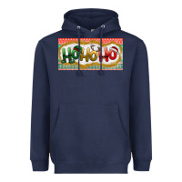 Navy ho ho ho Heavyweight Hoodie - BundleAndBundleShop