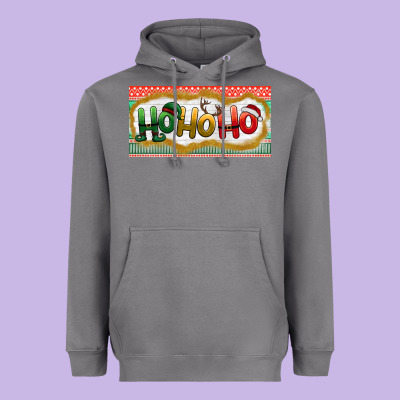 Ho Ho Ho Heavyweight Hoodie Designed By Bundleandbundleshop