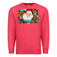 Cardinal it's Christmas y'all background Premium Sweatshirt - JahusDesignShop